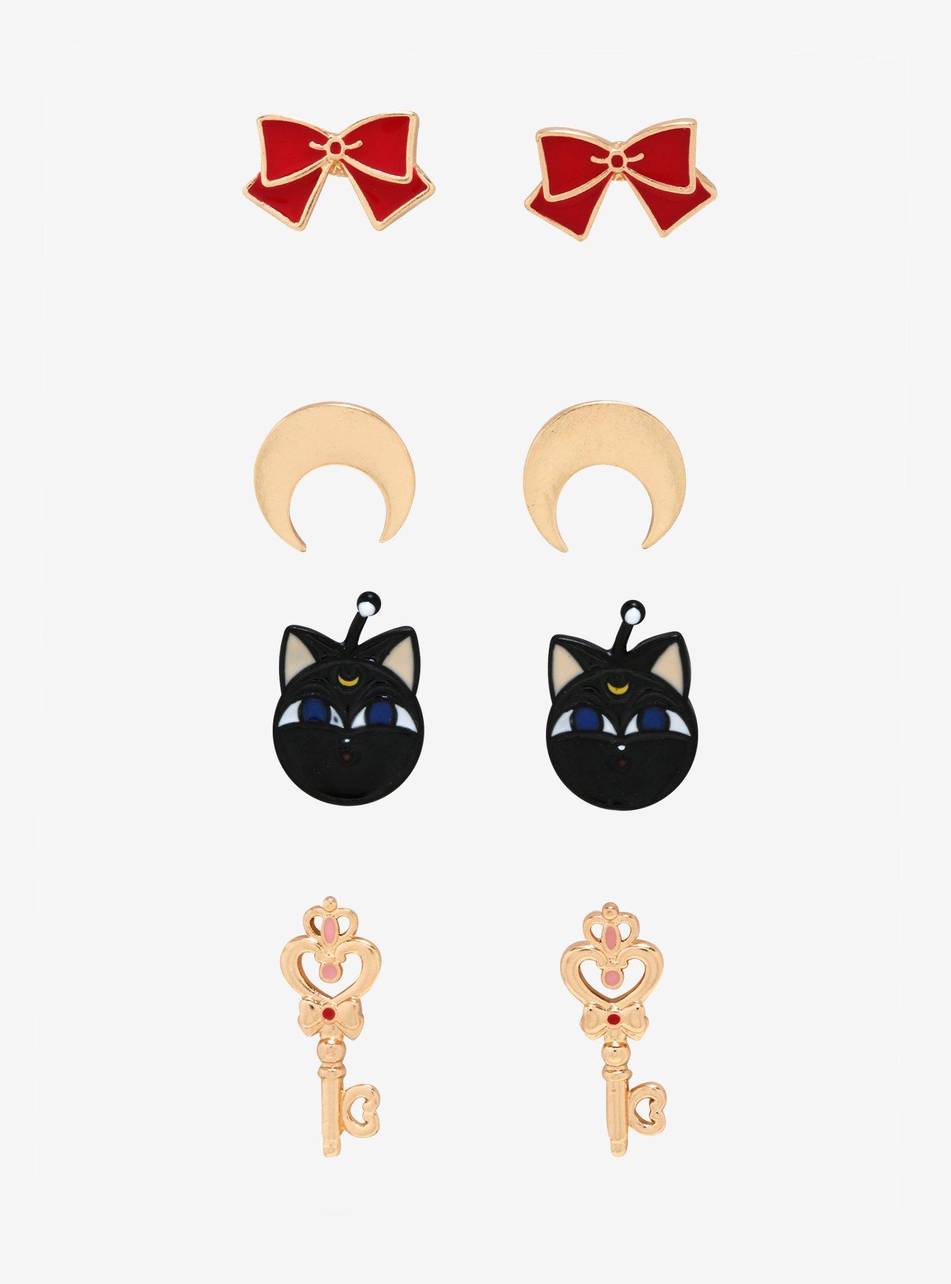 Sailor Moon Chibi Moon Stud Earring Set, , hi-res