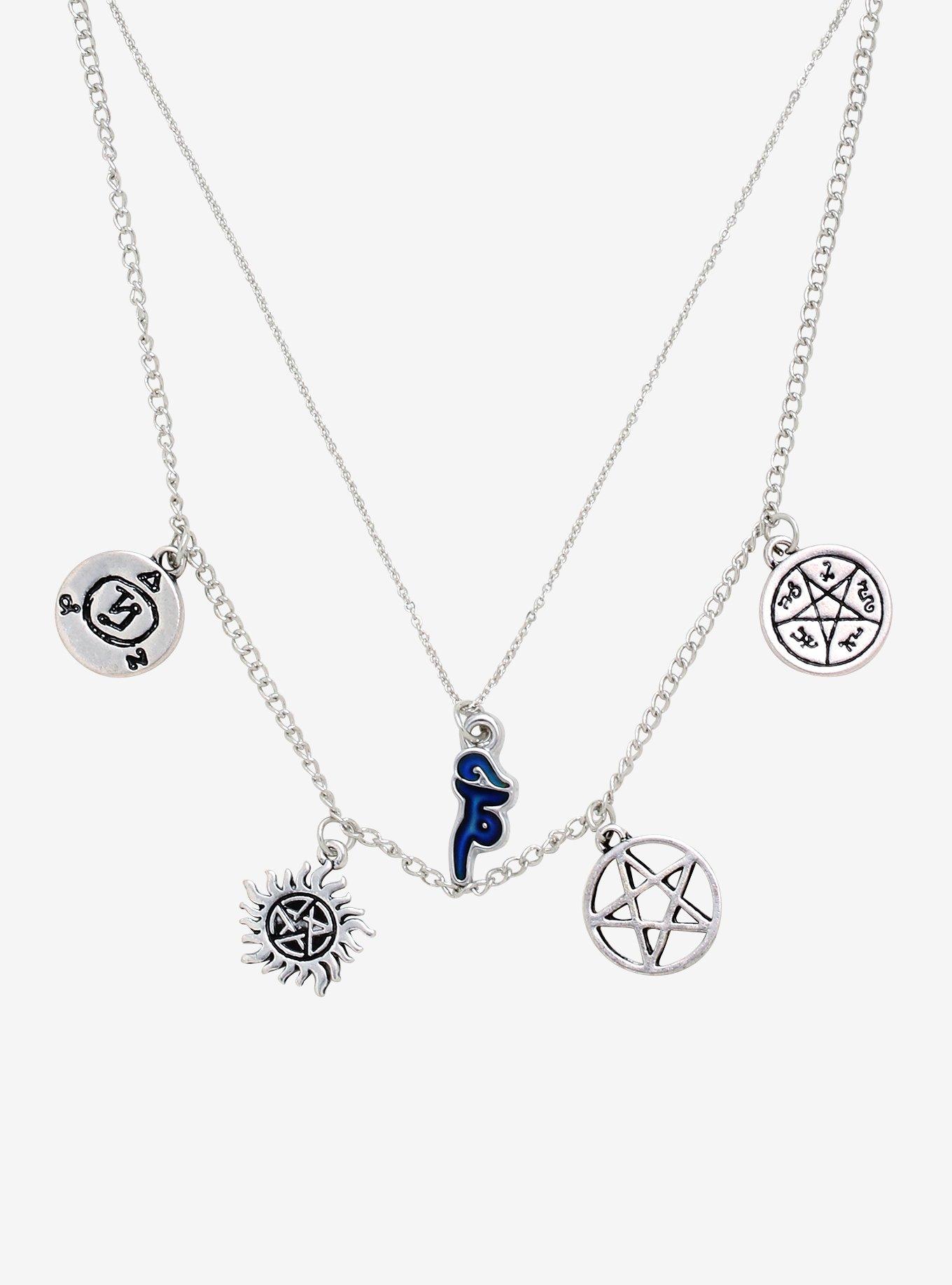 Supernatural Symbols Layered Necklace, , hi-res