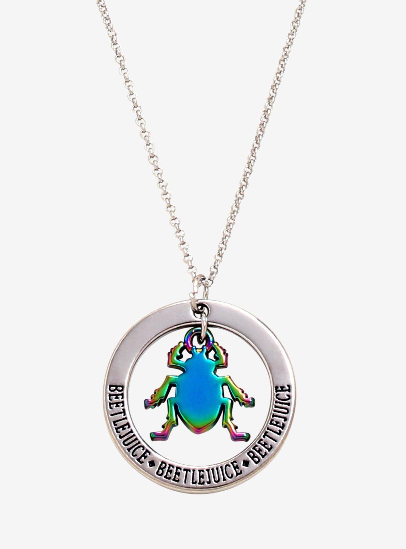 Beetlejuice Anodized Beetle Necklace, , hi-res