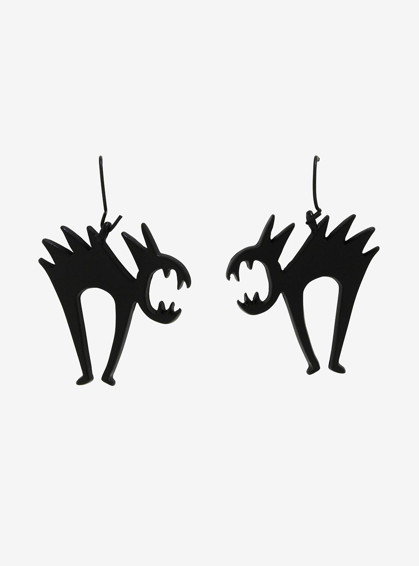 The Nightmare Before Christmas Cat Siren Dangle Earrings, , hi-res