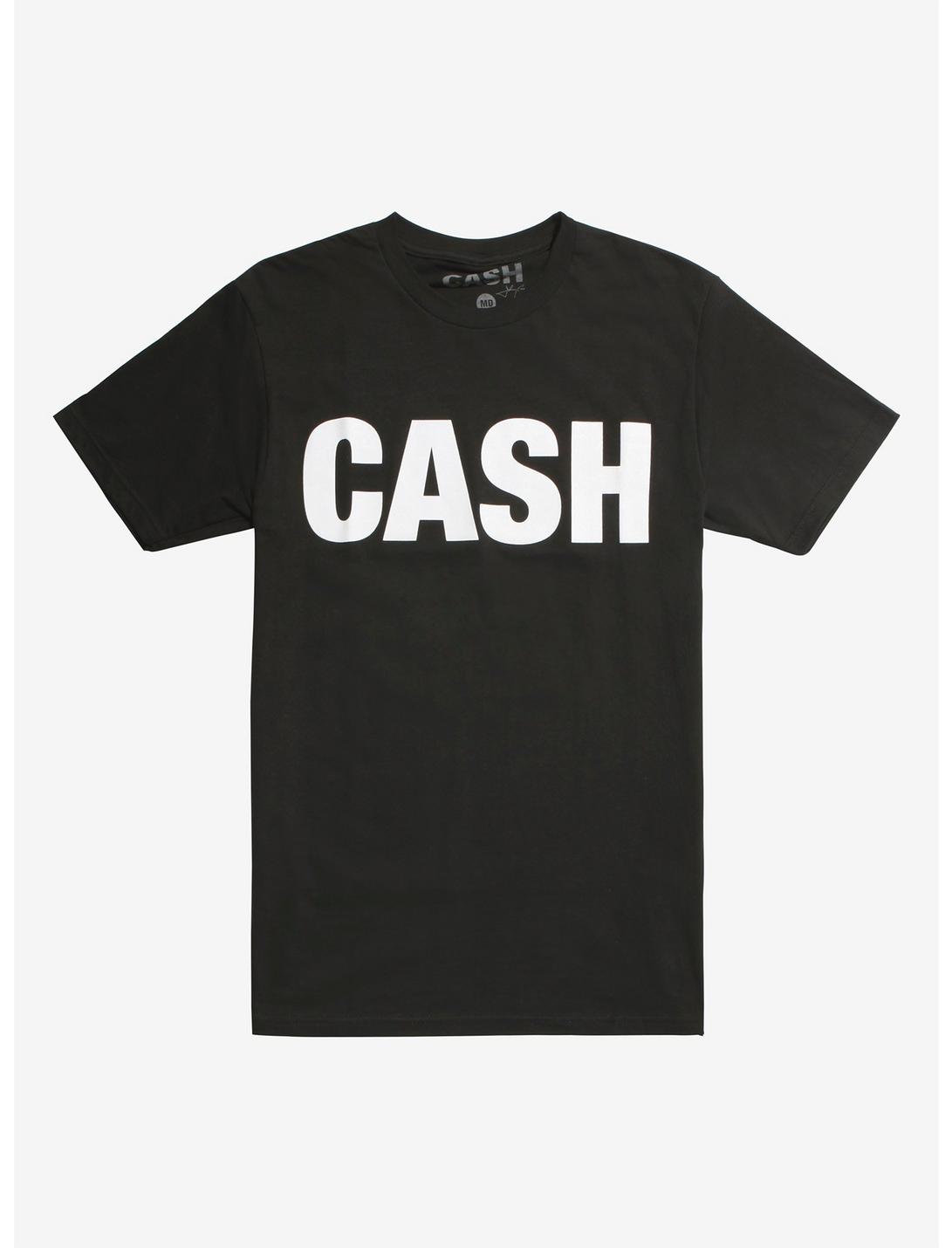 Johnny Cash Logo T-Shirt, BLACK, hi-res