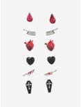 Heart Coffin Knife Earring Set, , hi-res