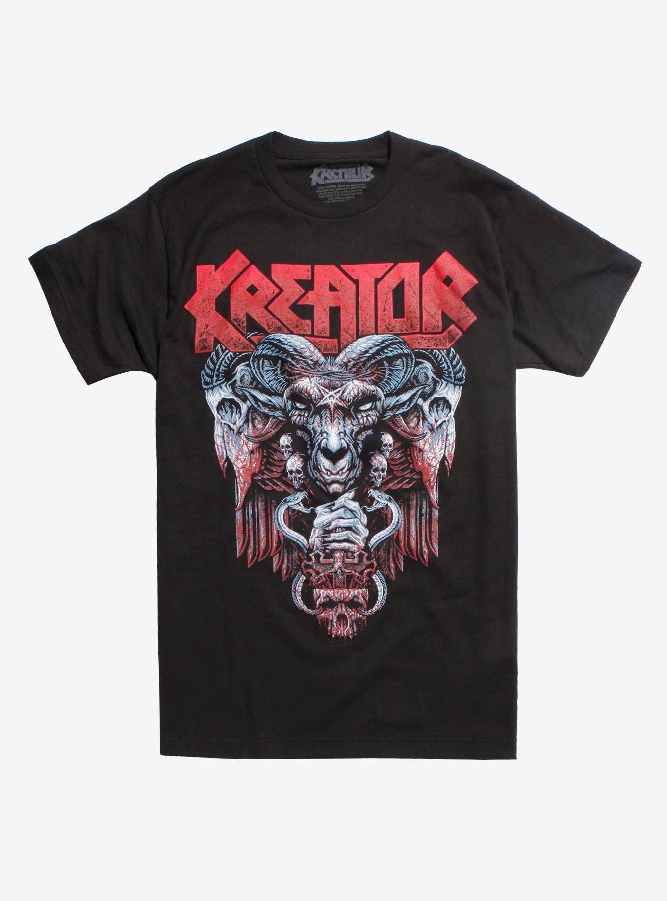 Kreator Bloody Baphomet Logo T-Shirt, BLACK, hi-res