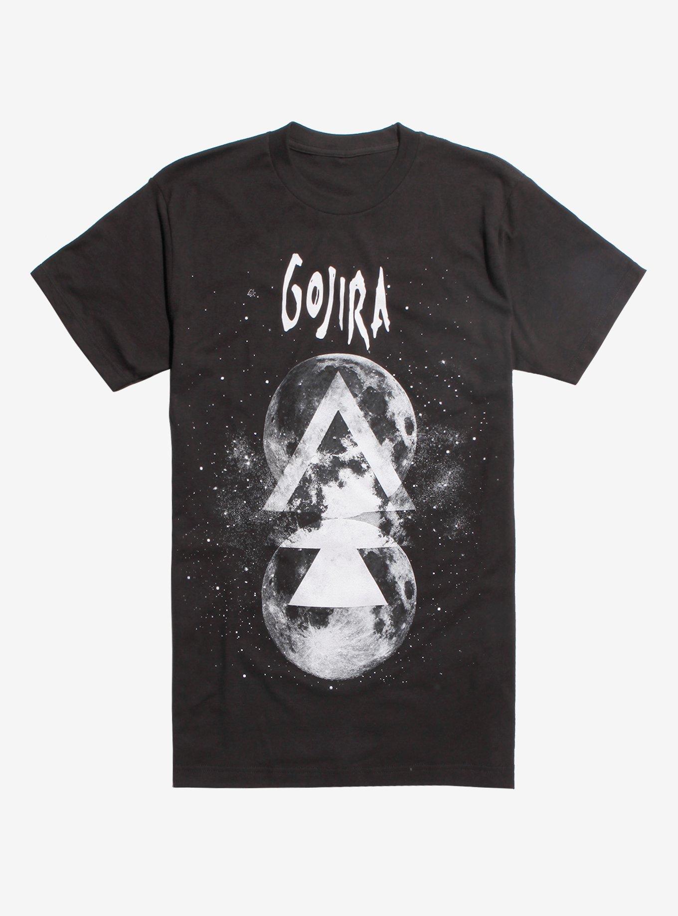 Gojira Two Moons In Space T-Shirt, BLACK, hi-res