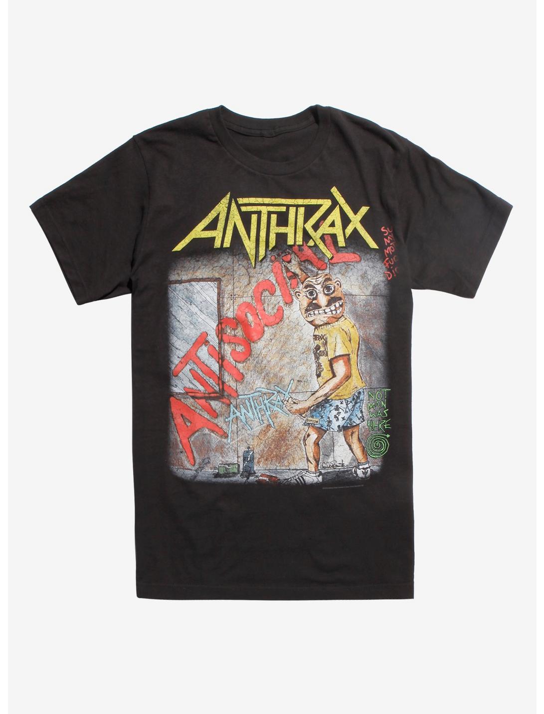 Anthrax Antisocial Graffiti T-Shirt, BLACK, hi-res