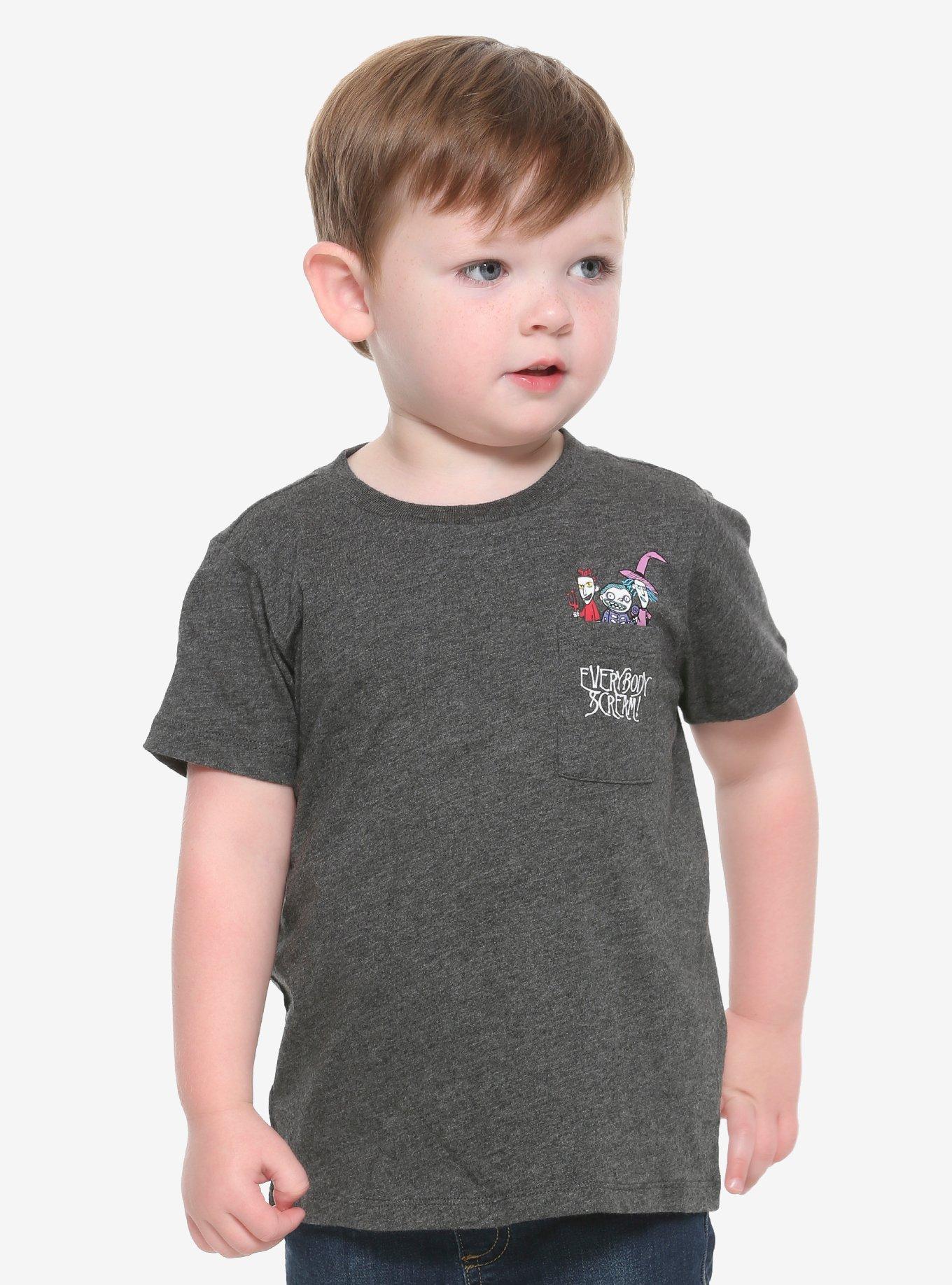 Disney The Nightmare Before Christmas Oogie's Boys Pocket Toddler T-Shirt - BoxLunch Exclusive, GREY, hi-res