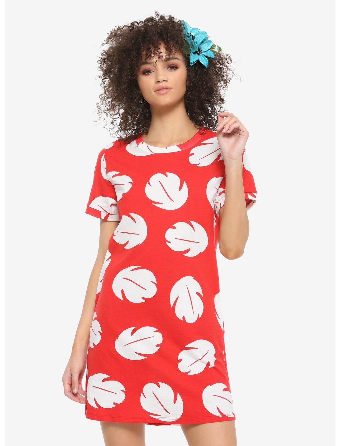 Disney Lilo & Stitch Lilo T-Shirt Dress, RED, hi-res