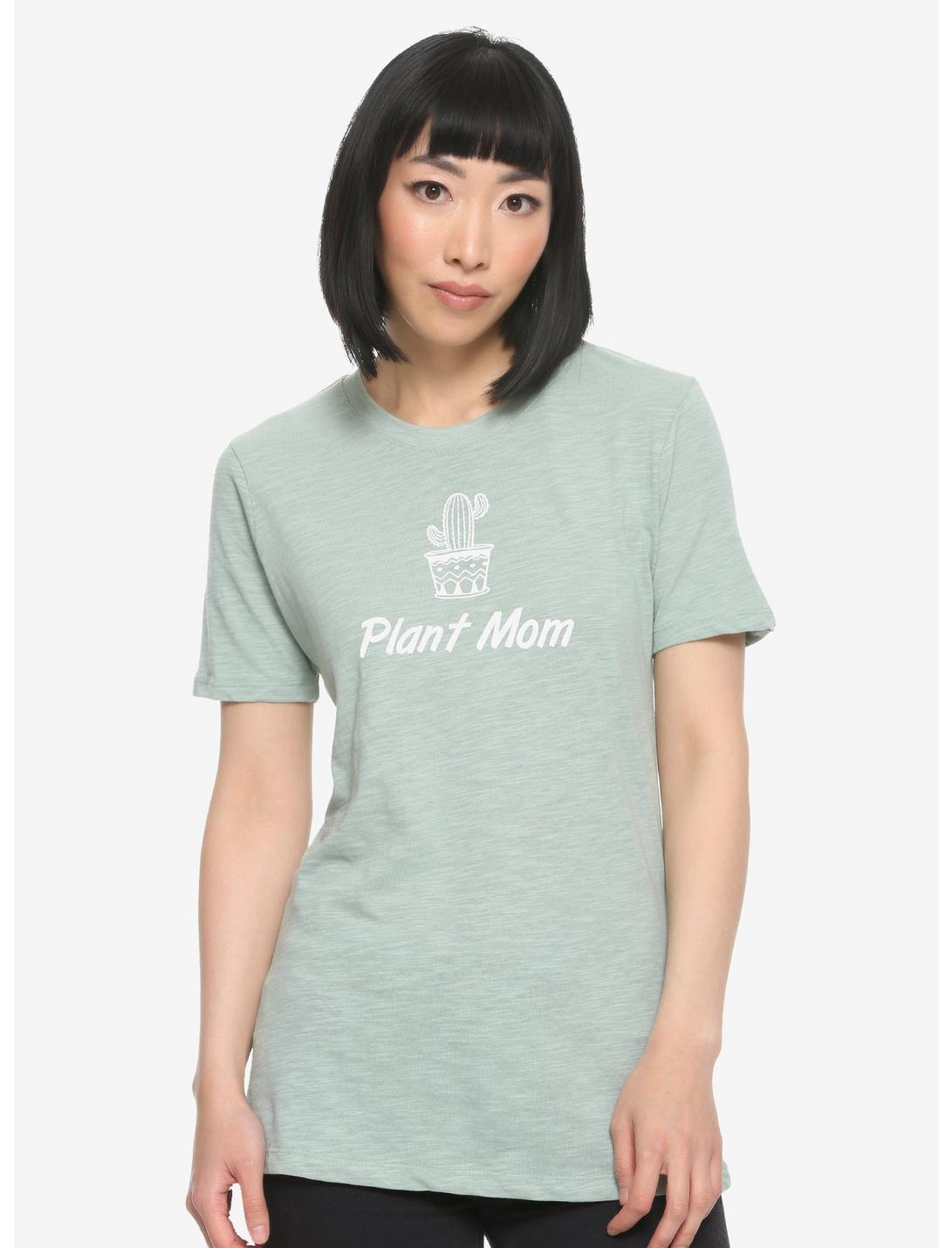 Plant Mom Women's T-Shirt - BoxLunch Exclusive, GREEN, hi-res