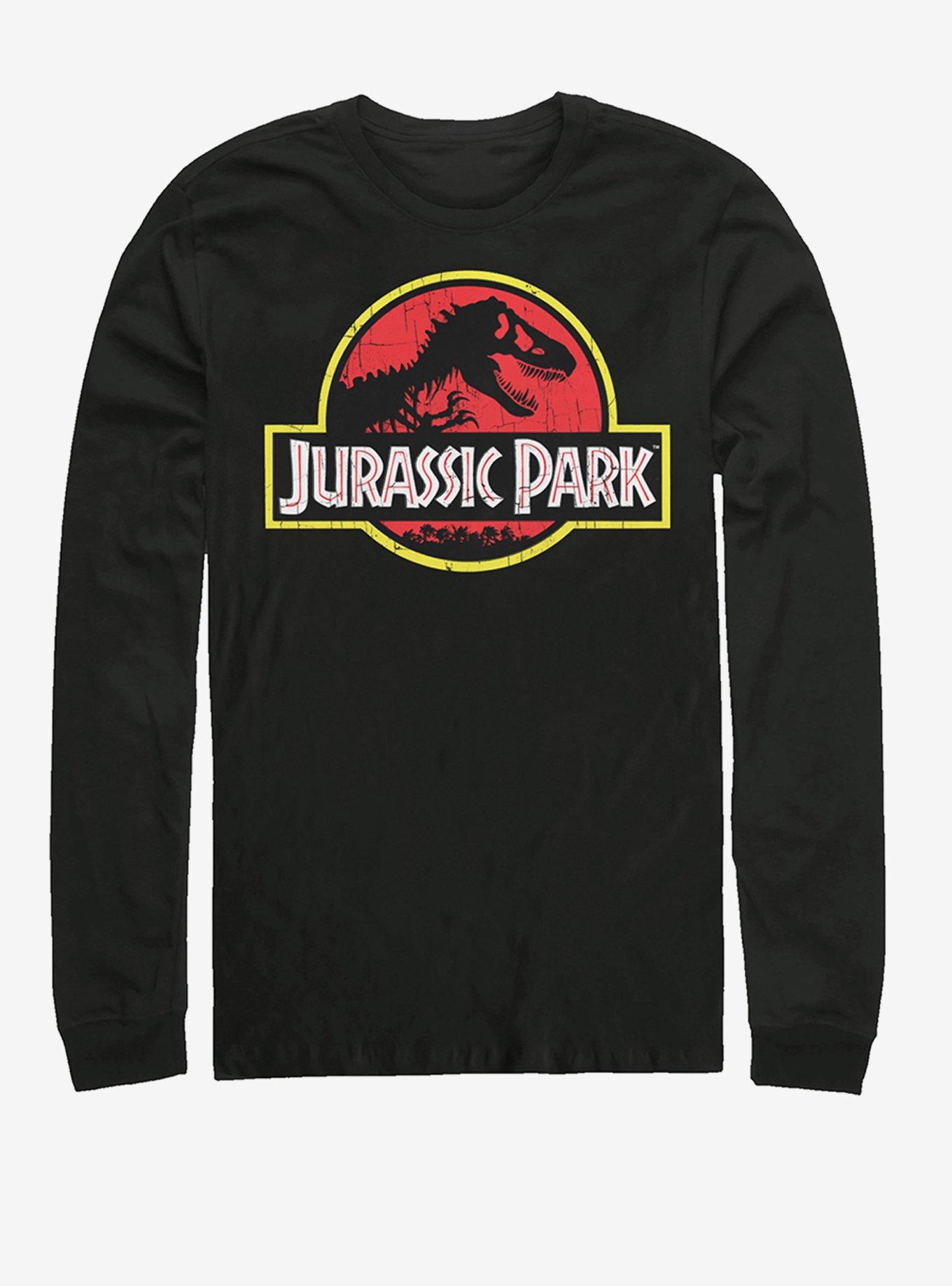 Jurassic Park Classic Logo Long-Sleeve T-Shirt, BLACK, hi-res