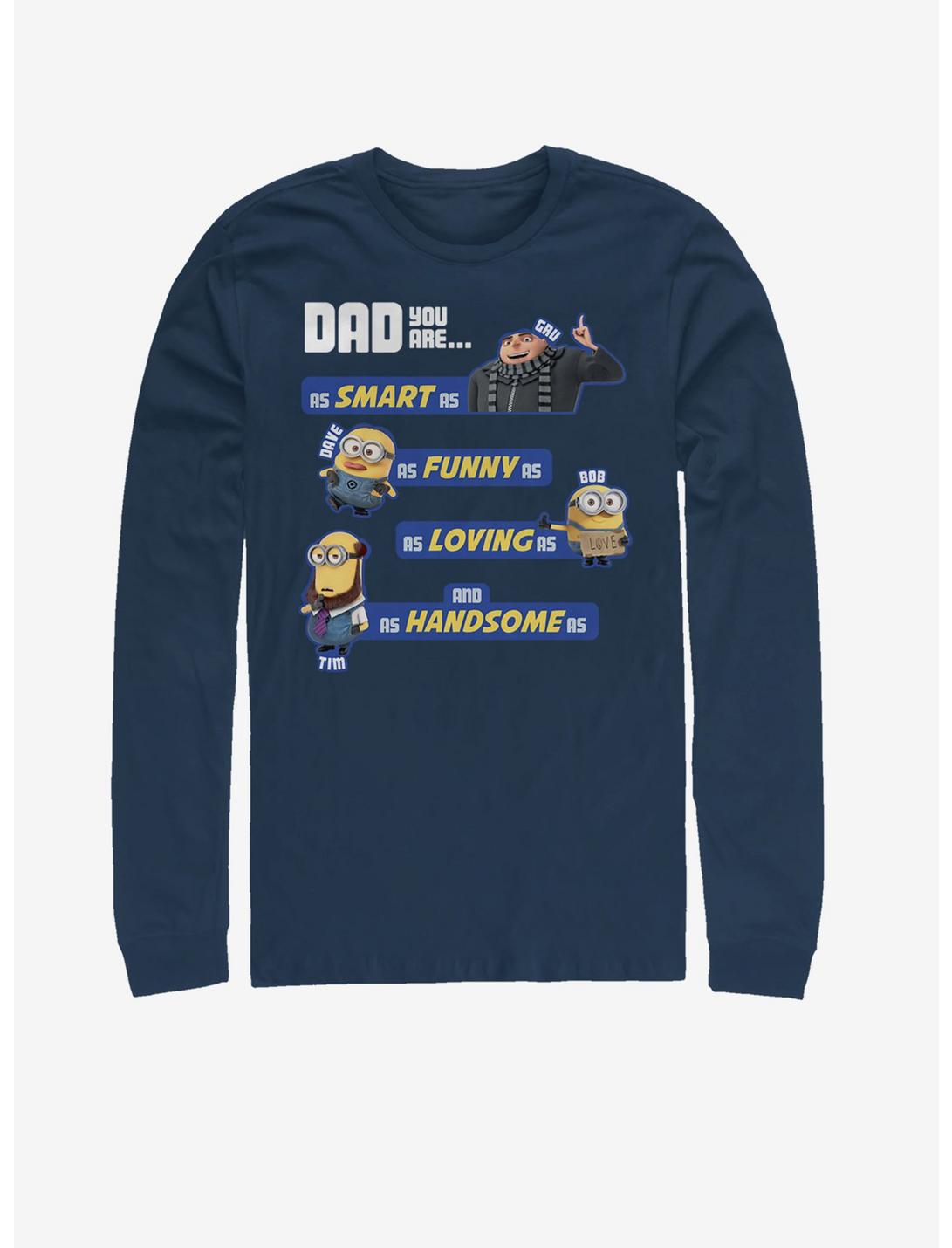Universal Minion As Dad As Long-Sleeve T-Shirt, NAVY, hi-res