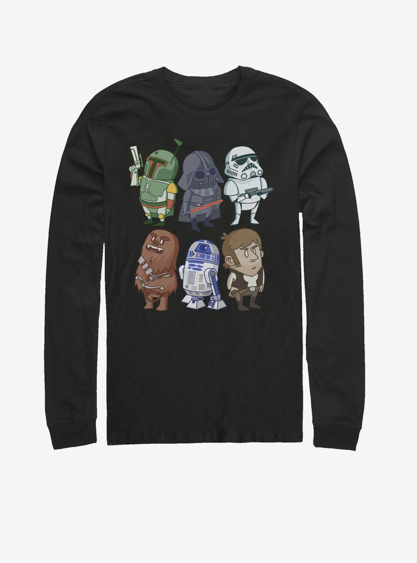 Star Wars Doodles Long-Sleeve T-Shirt, BLACK, hi-res