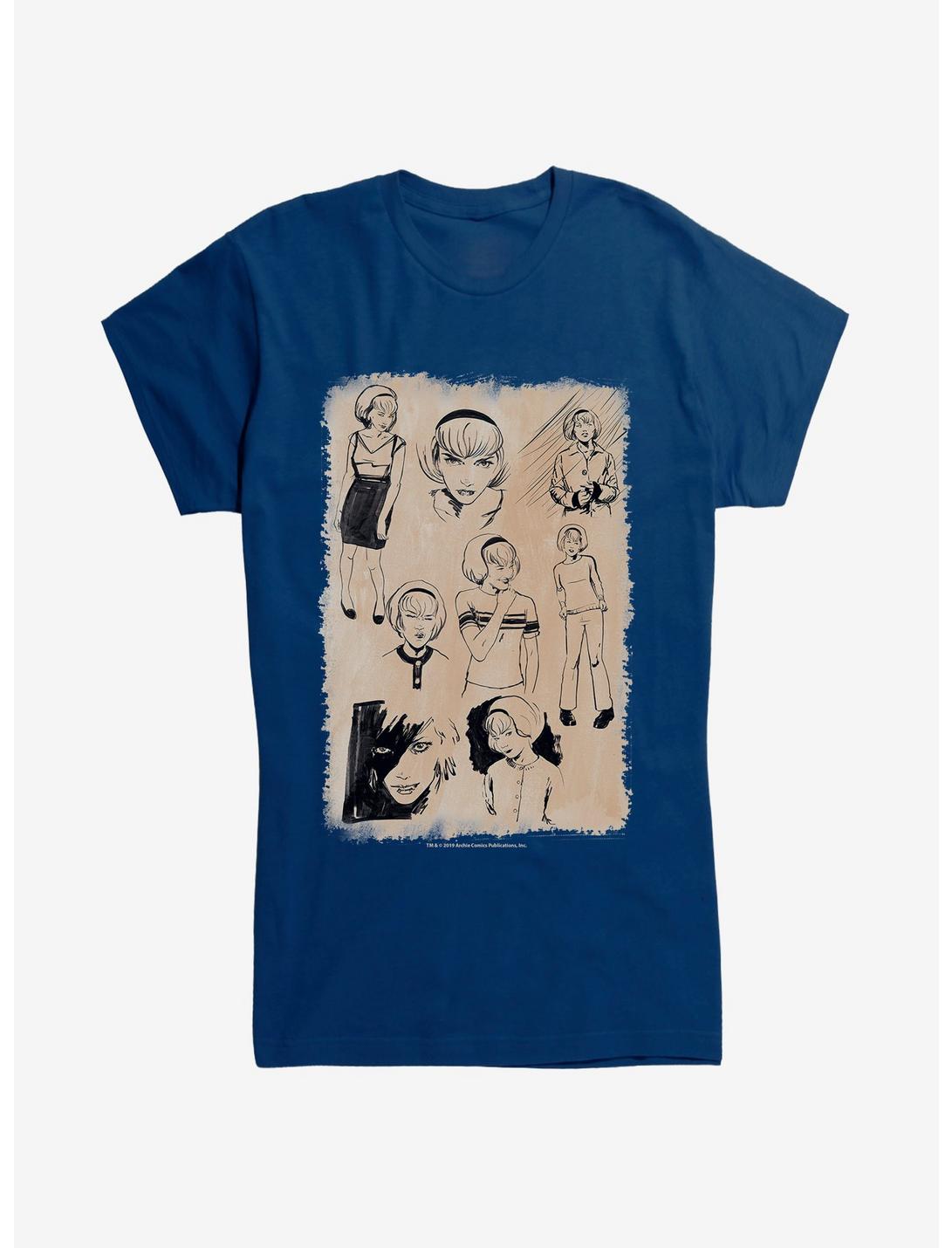 Chilling Adventures Of Sabrina Sketches Girls T-Shirt, , hi-res