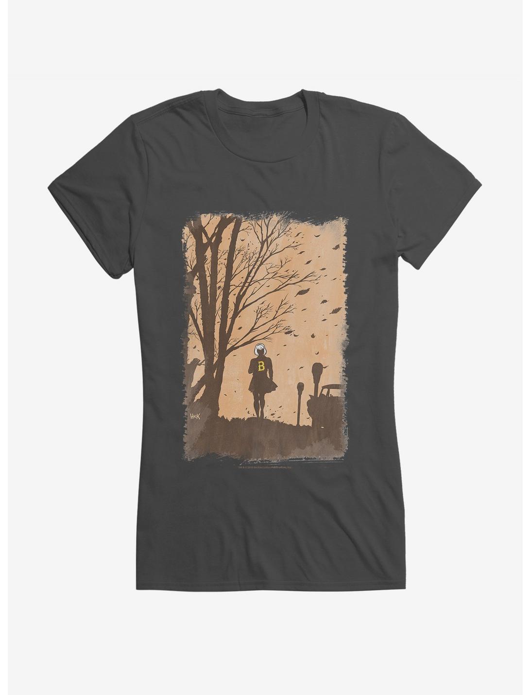 Chilling Adventures Of Sabrina Windy Girls Charcoal T-Shirt, CHARCOAL, hi-res