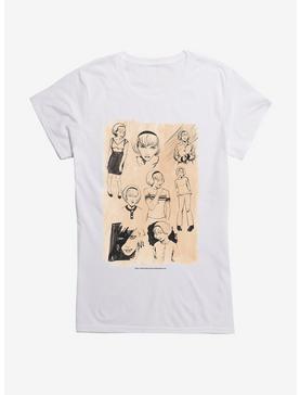 Chilling Adventures Of Sabrina Sketches Girls T-Shirt, WHITE, hi-res