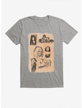 Chilling Adventures Of Sabrina Horror Sketches T-Shirt, HEATHER GREY, hi-res