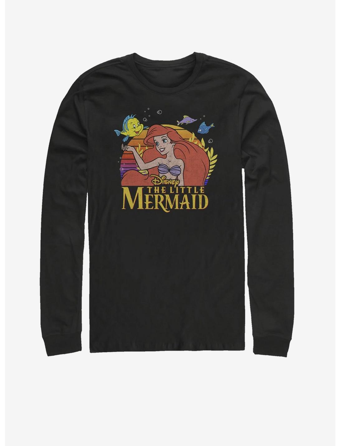 Disney The Little Mermaid Little Mermaid Title Long-Sleeve T-Shirt, BLACK, hi-res
