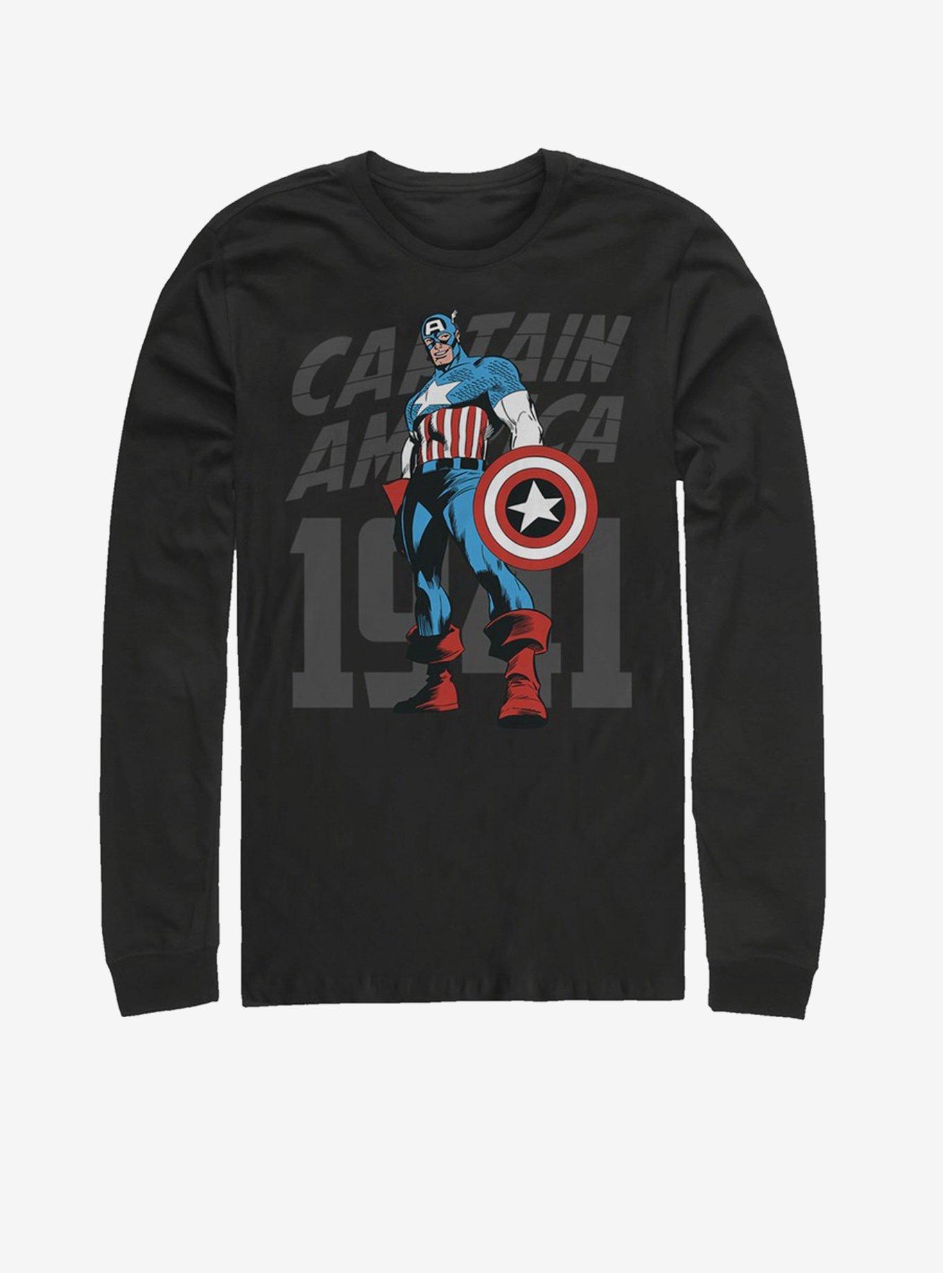 Marvel Captain America Decades Cap Long-Sleeve T-Shirt, , hi-res