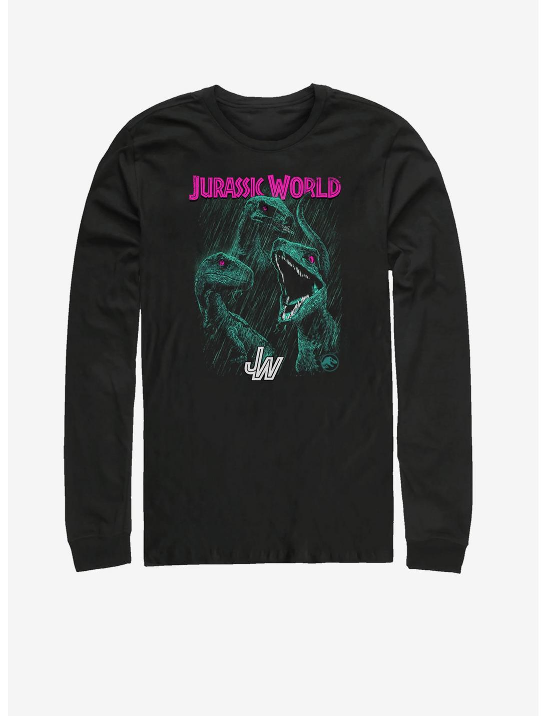 Jurassic World Bright Raptor Squad Long-Sleeve T-Shirt, BLACK, hi-res