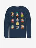 Disney Snow White Pixel Dwarf Long-Sleeve T-Shirt, NAVY, hi-res