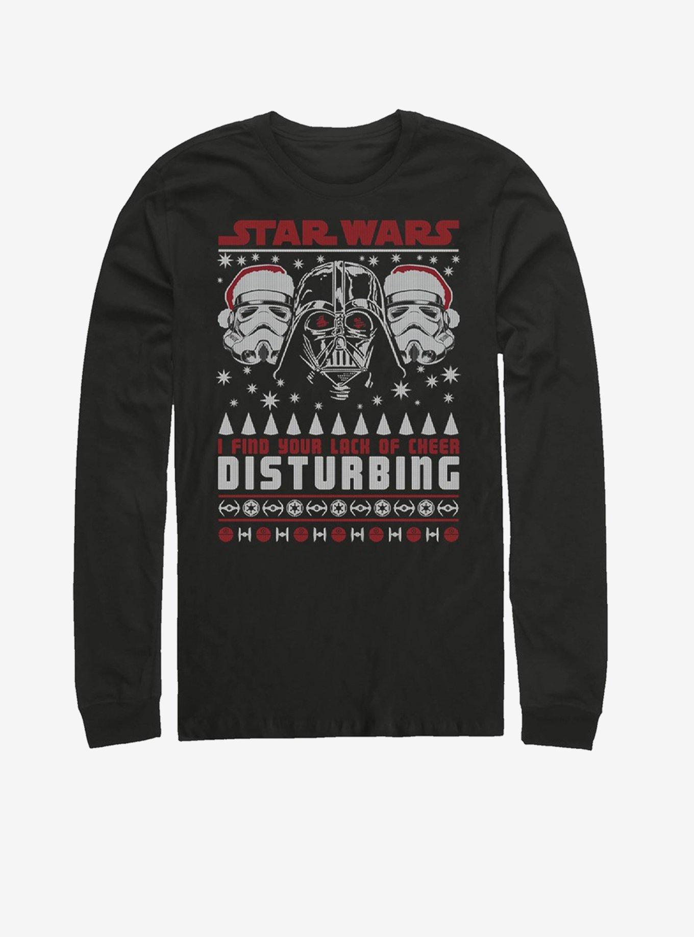 Star Wars Disturbing Sweater Long-Sleeve T-Shirt, BLACK, hi-res