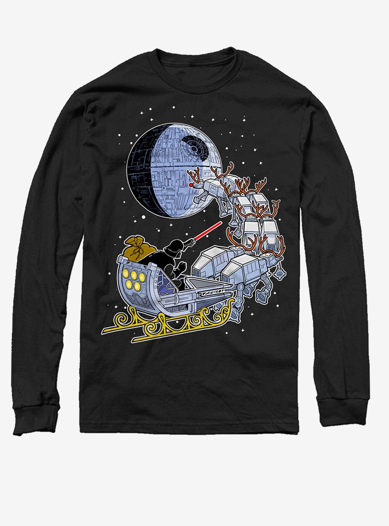 Star Wars Vader Sleigh Long-Sleeve T-Shirt, , hi-res