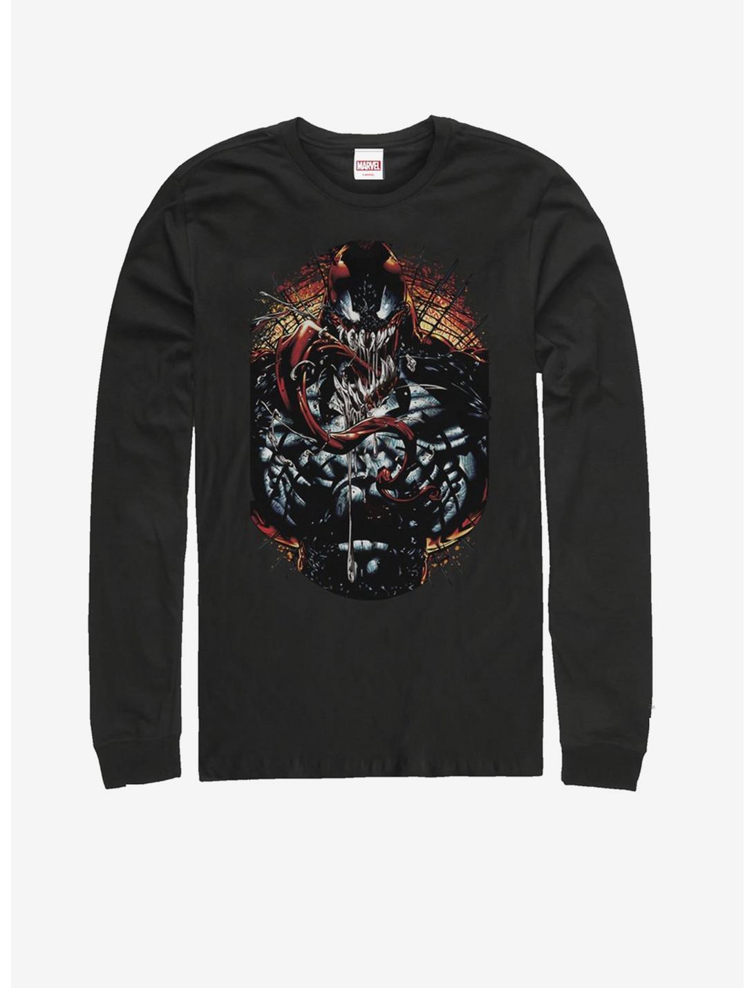 Marvel Venom Dark Red Long-Sleeve T-Shirt, BLACK, hi-res