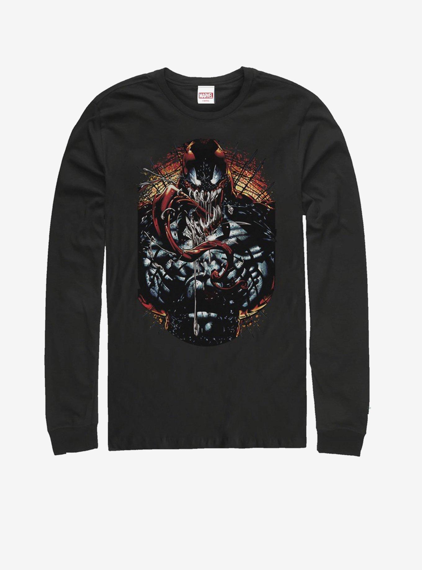 Marvel Venom Dark Red Long-Sleeve T-Shirt, BLACK, hi-res