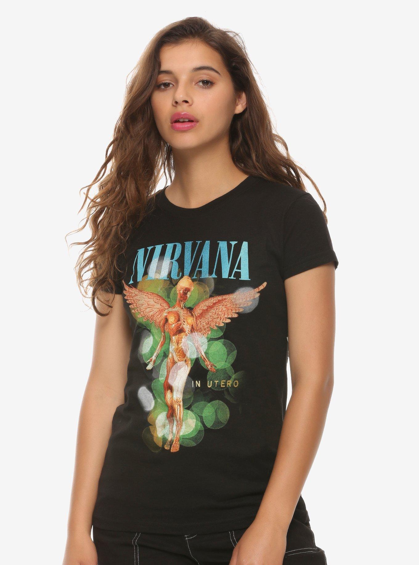 Nirvana In Utero Dots Girls T-Shirt, BLACK, hi-res