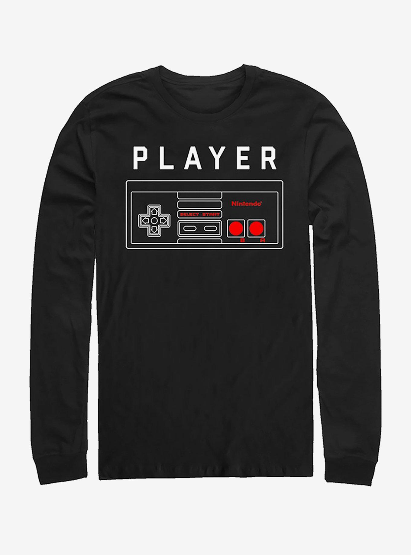 Nintendo Player One Controller Long-Sleeve T-Shirt, BLACK, hi-res
