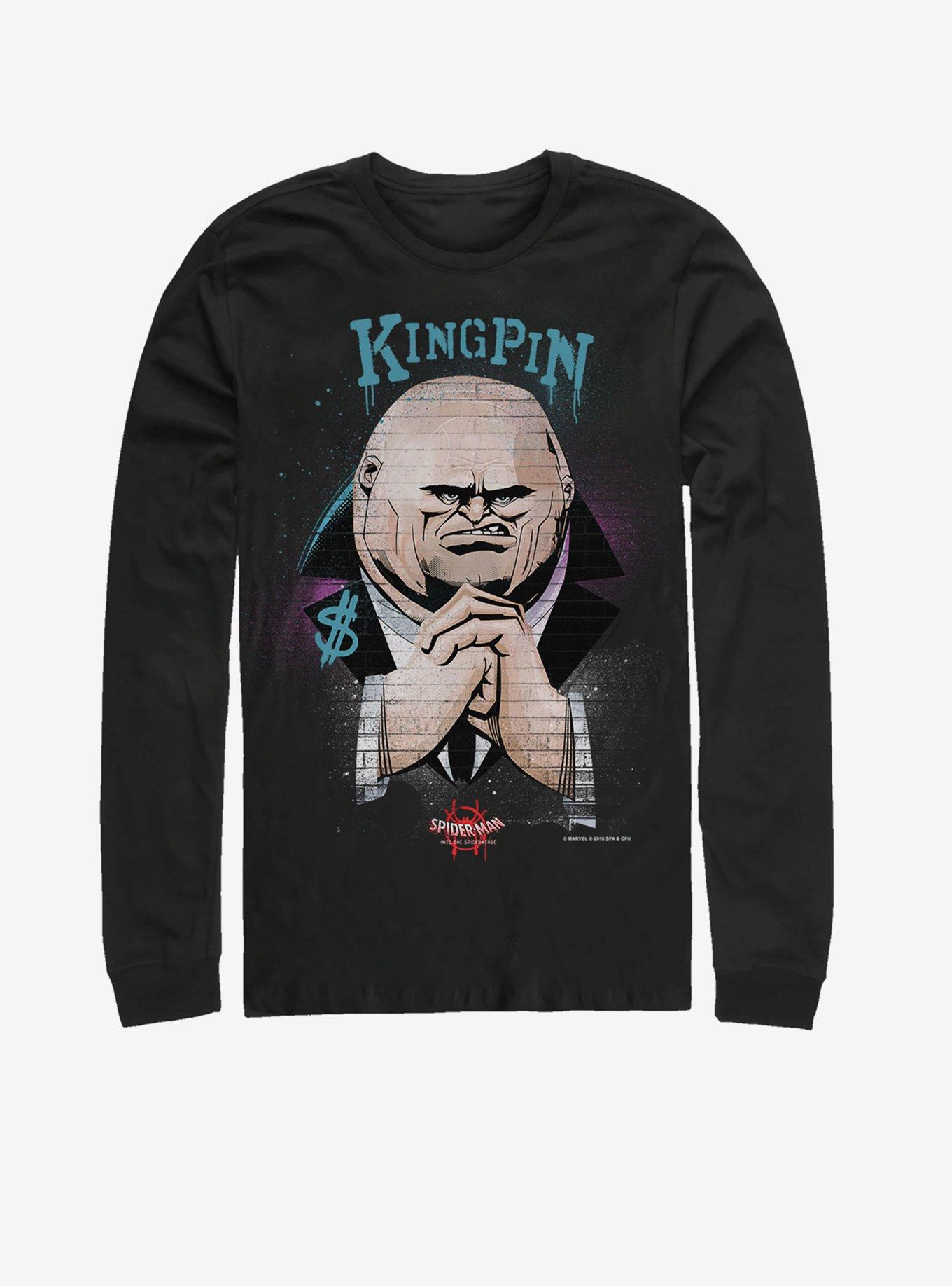 Marvel Spider-Verse Kingin Brick Wall Long-Sleeve T-Shirt, BLACK, hi-res