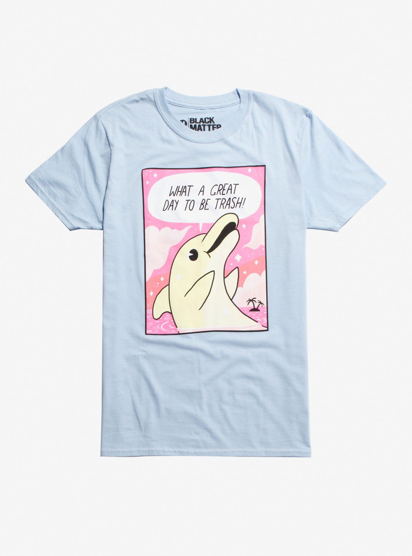 Trash Dolphin T-Shirt, LIGHT BLUE, hi-res
