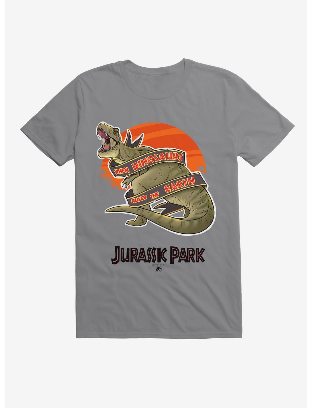 Jurassic Park When Dinos Rules The Earth Black T-Shirt, , hi-res