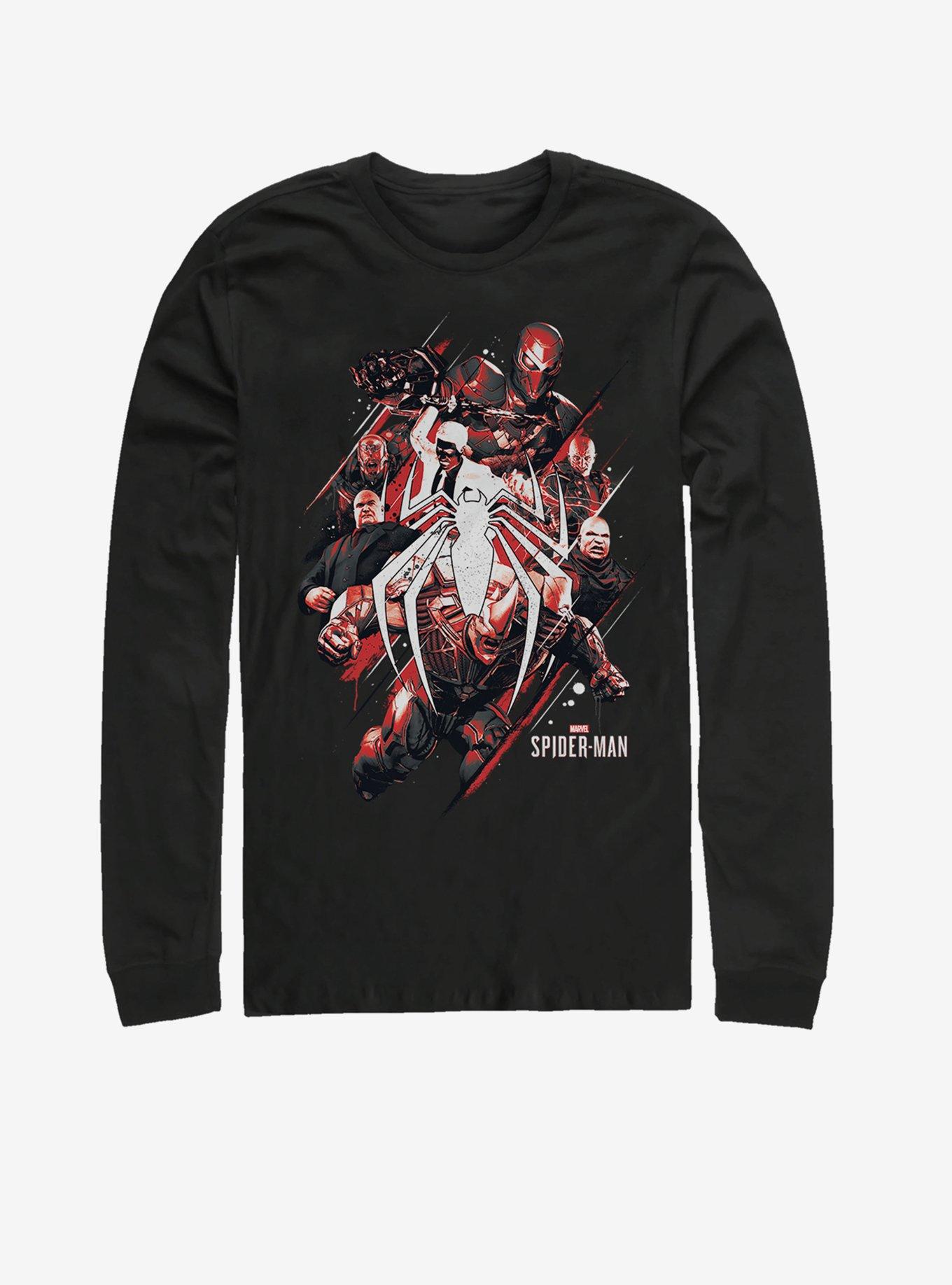 Marvel Spider-Man Surrounded Logo Long-Sleeve T-Shirt, , hi-res