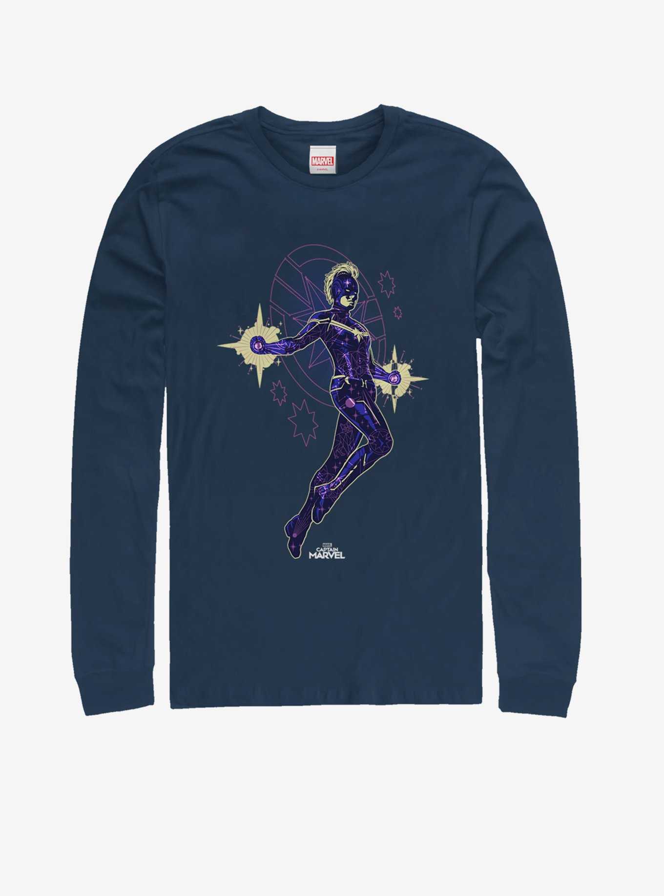 Marvel Captain Marvel Flying Star Long-Sleeve T-Shirt, , hi-res