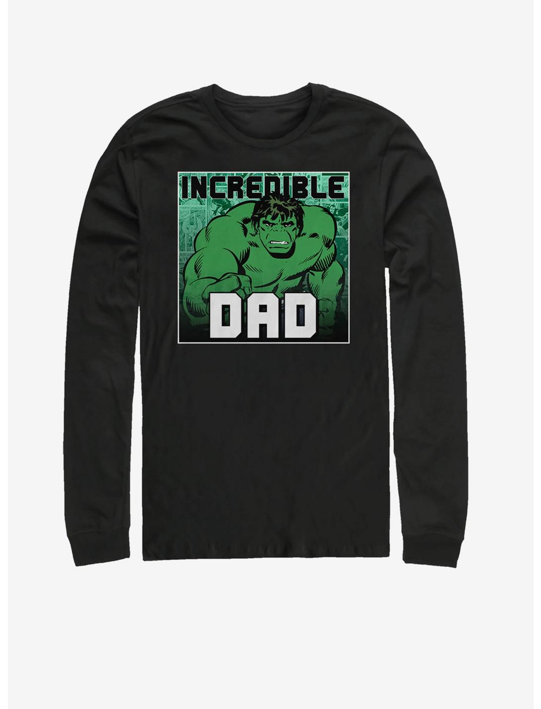 Marvel Hulk Incredible Dad Long-Sleeve T-Shirt, BLACK, hi-res