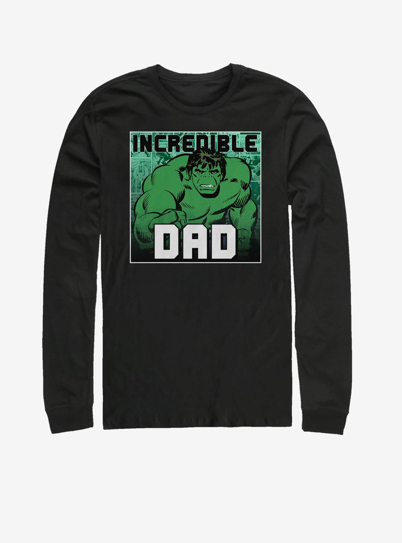 Marvel Hulk Incredible Dad Long-Sleeve T-Shirt, BLACK, hi-res