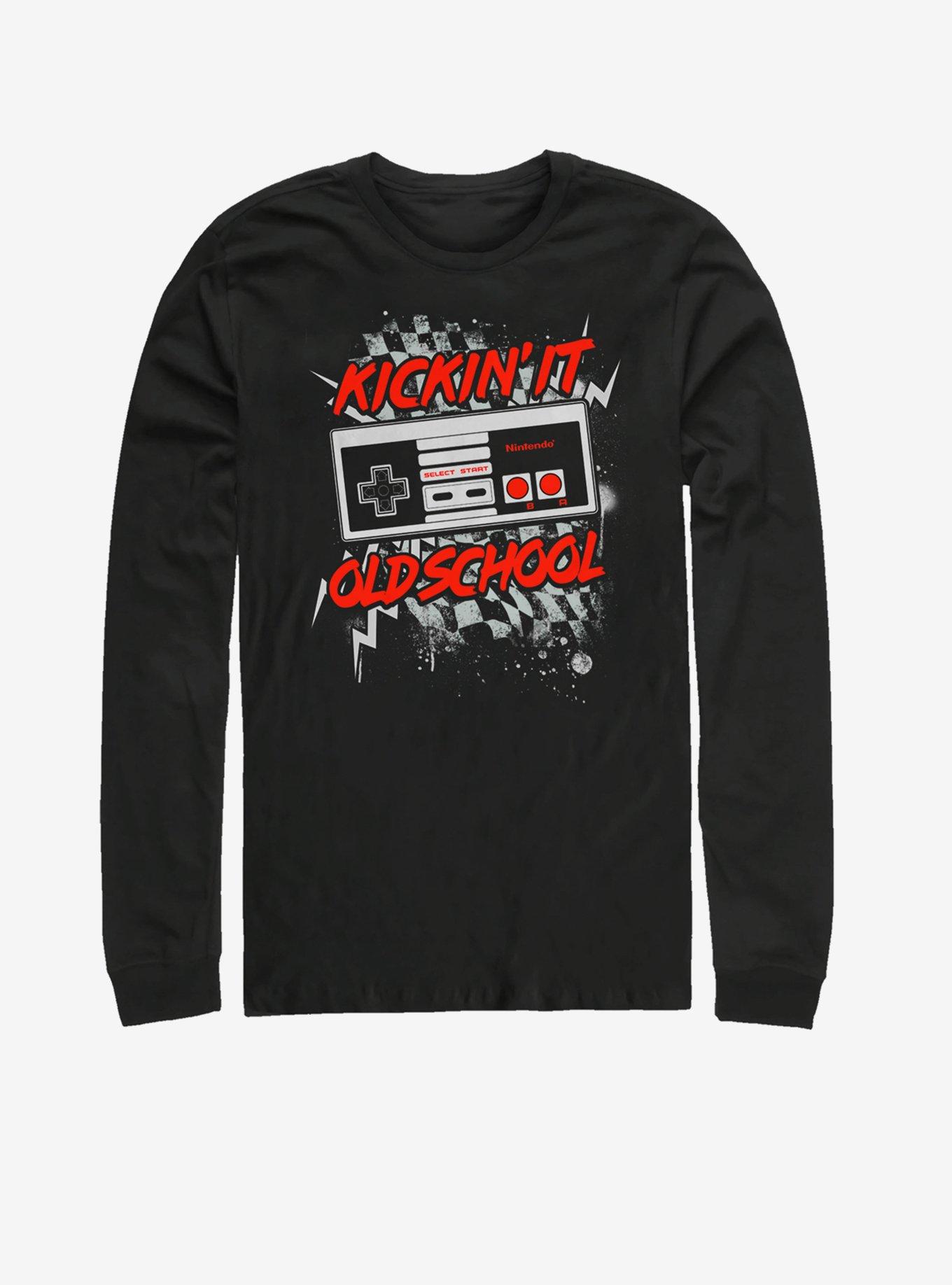 Nintendo Kickin Controller Long-Sleeve T-Shirt, BLACK, hi-res