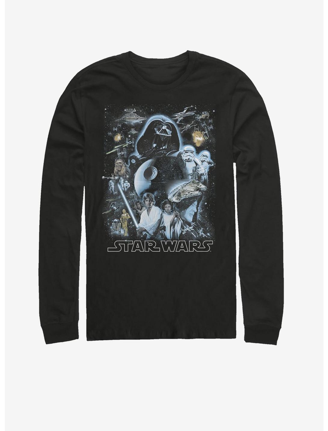 Star Wars Galaxy of Stars Long-Sleeve T-Shirt, BLACK, hi-res