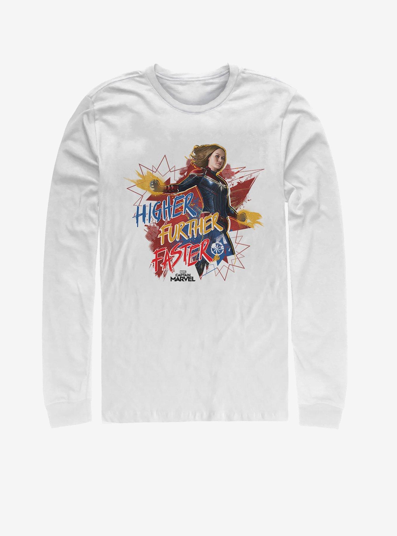 Marvel Captain Marvel Higher Further Faster Long-Sleeve T-Shirt, , hi-res