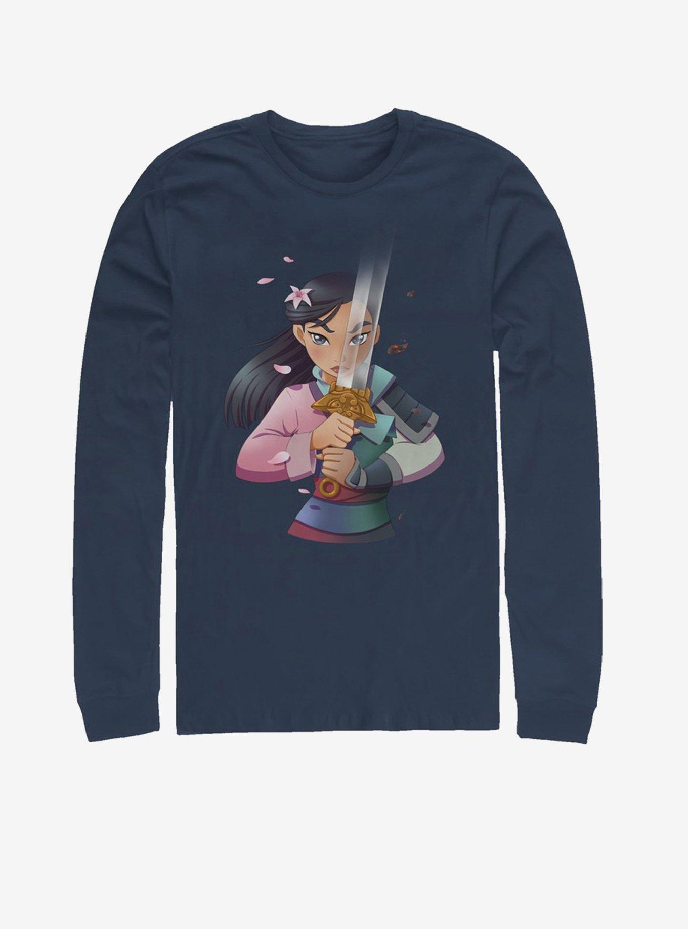 Disney Mulan Anime Mulan Long-Sleeve T-Shirt, NAVY, hi-res