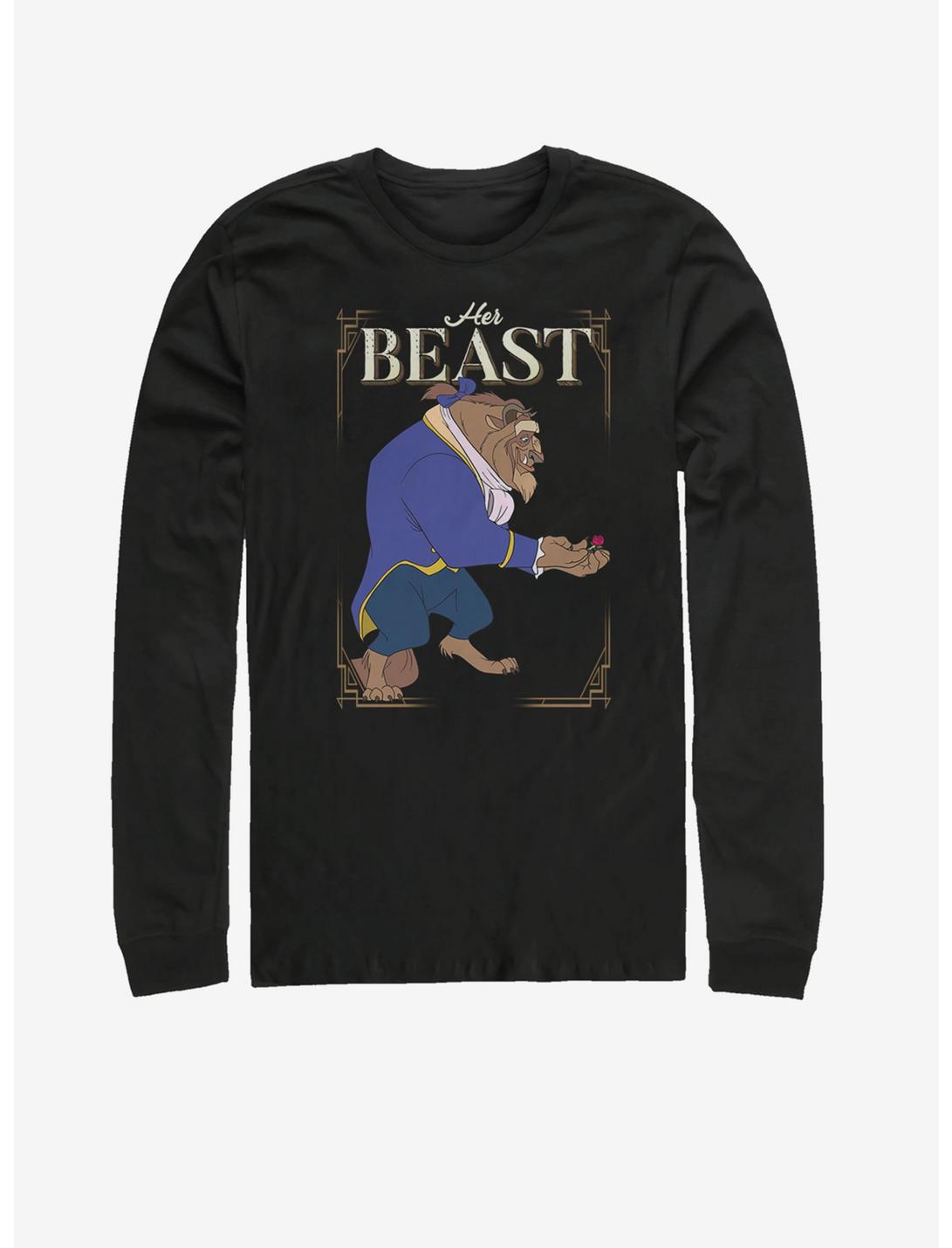 Disney Beauty and the Beast Her Beast Long-Sleeve T-Shirt, BLACK, hi-res