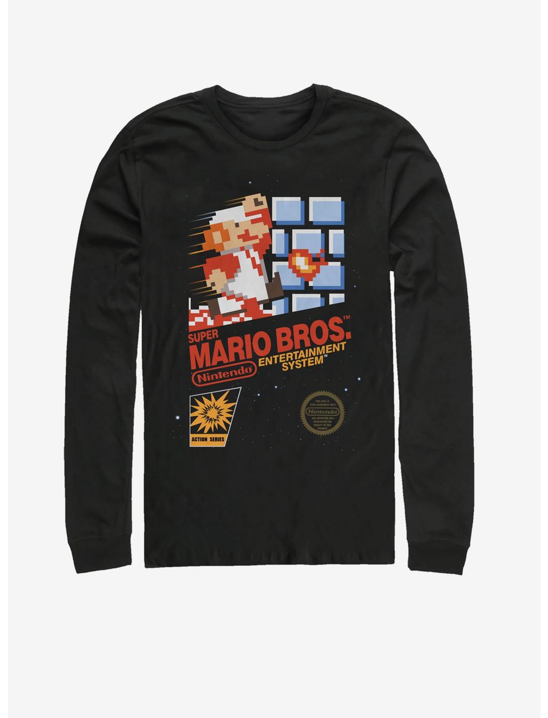 Super Mario NES SMB Long-Sleeve T-Shirt, BLACK, hi-res