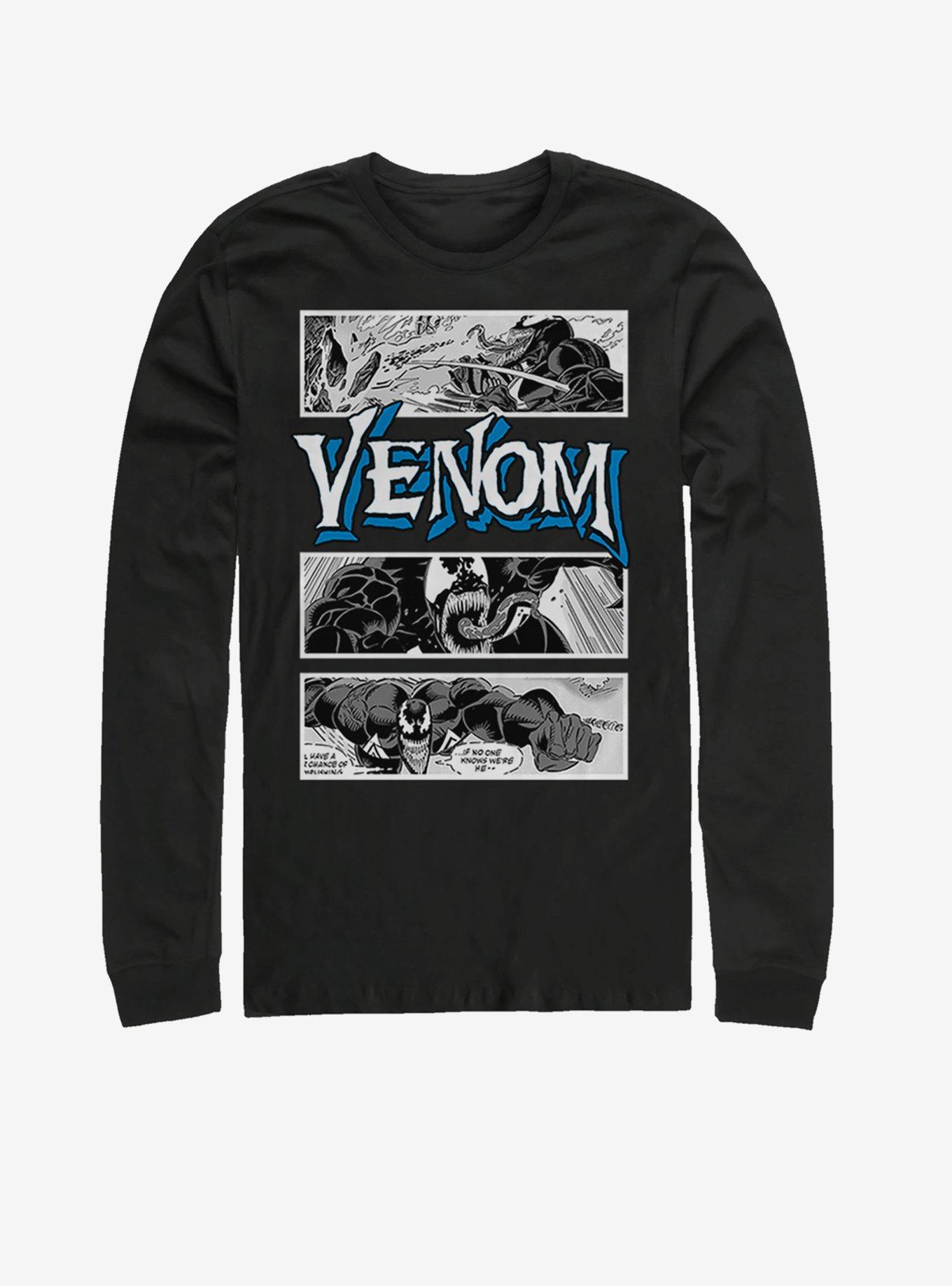 Marvel Venom Venom Panel Long-Sleeve T-Shirt, BLACK, hi-res