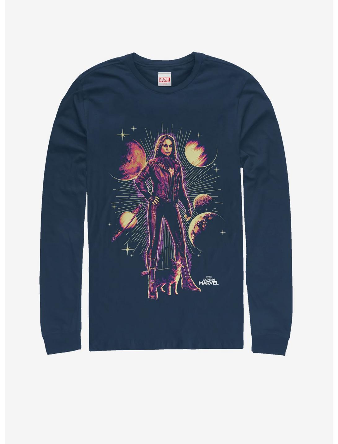 Marvel Captain Marvel Flerken Planet Long-Sleeve T-Shirt, NAVY, hi-res