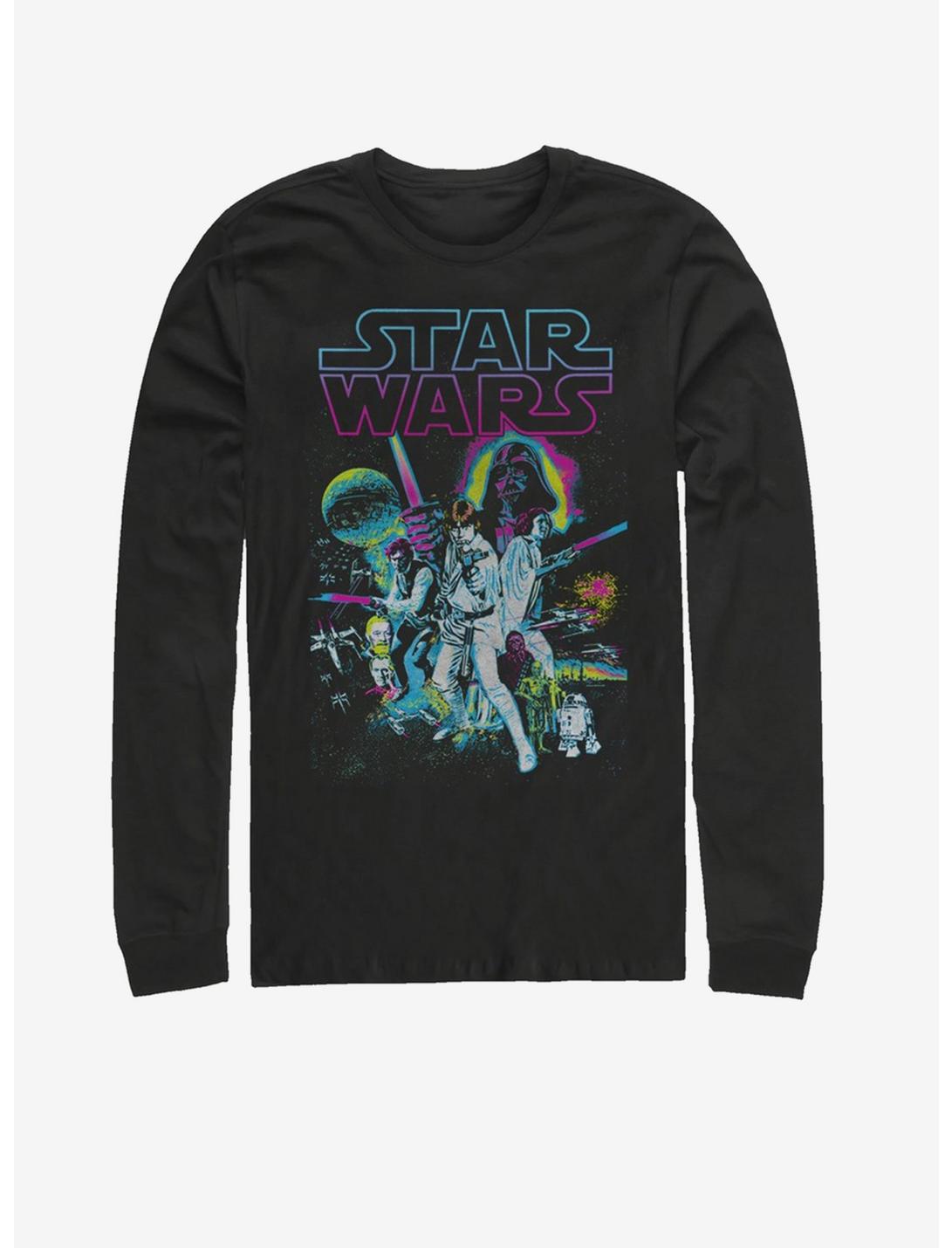 Star Wars Neon Hope Long-Sleeve T-Shirt, BLACK, hi-res