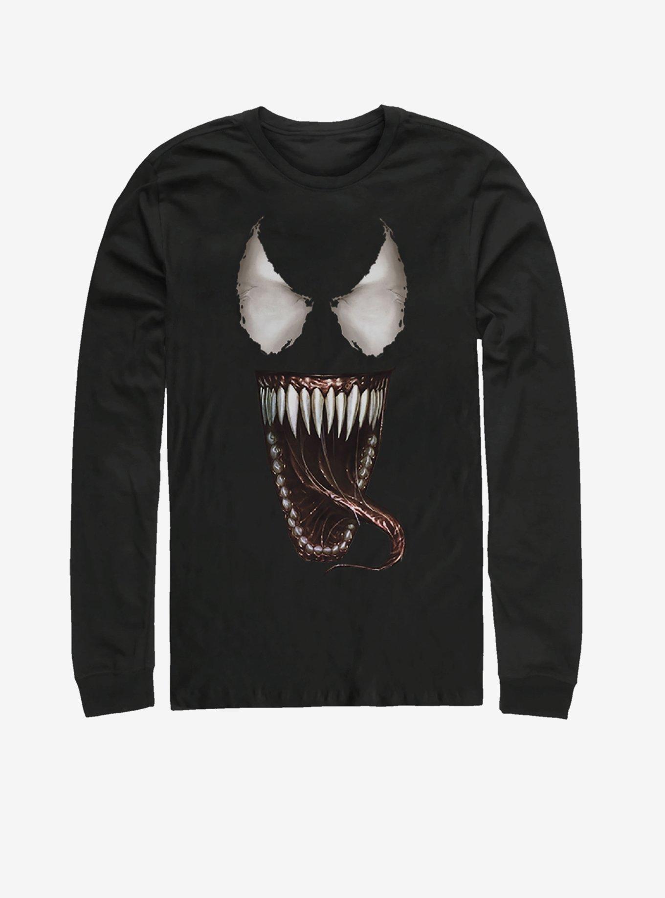 Marvel Venom Venom Mouth Open Long-Sleeve T-Shirt, BLACK, hi-res
