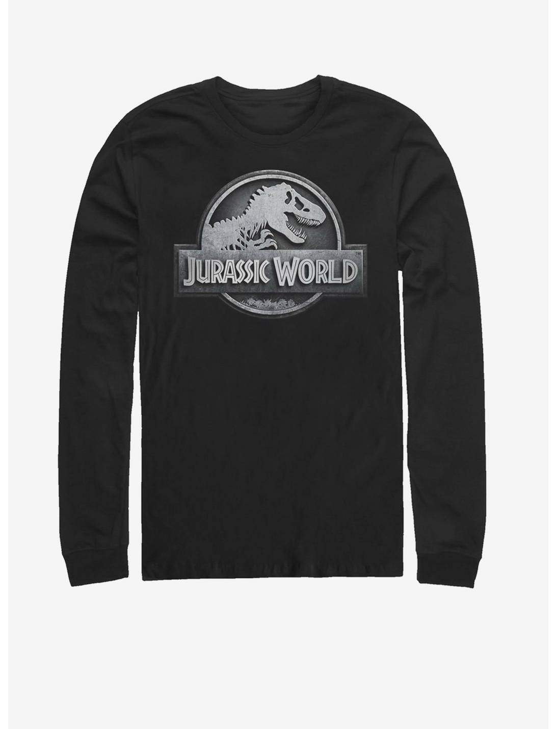 Jurassic World Stone Logo Long-Sleeve T-Shirt, BLACK, hi-res