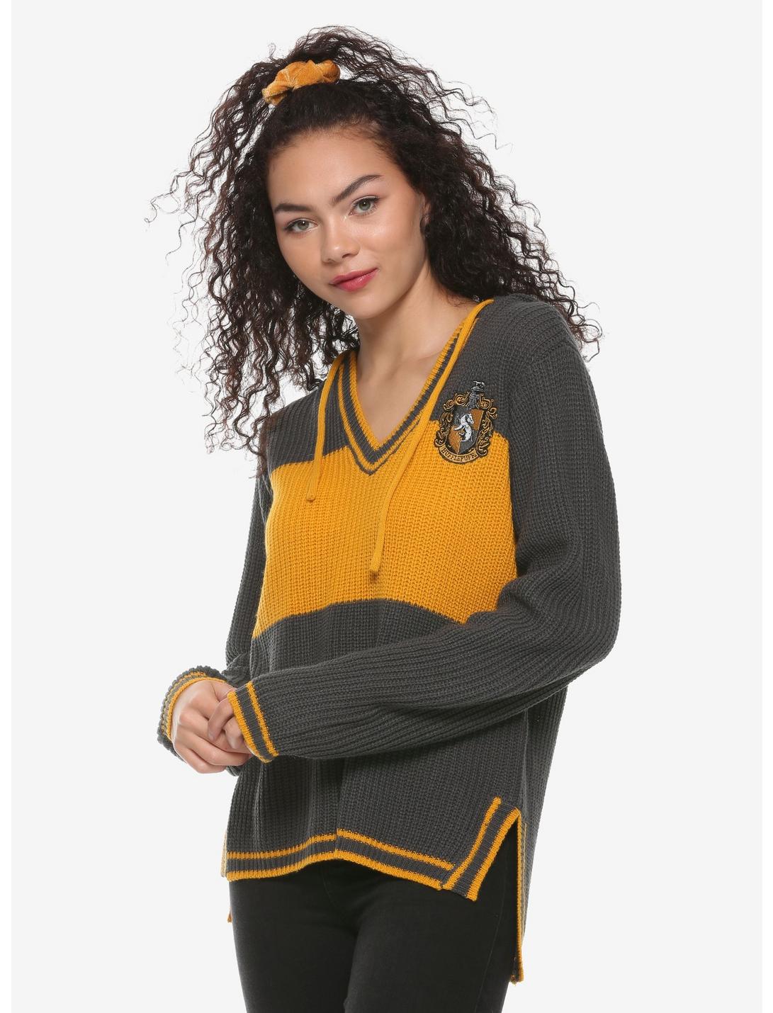 Harry Potter Hufflepuff Girls Hooded Sweater, YELLOW, hi-res
