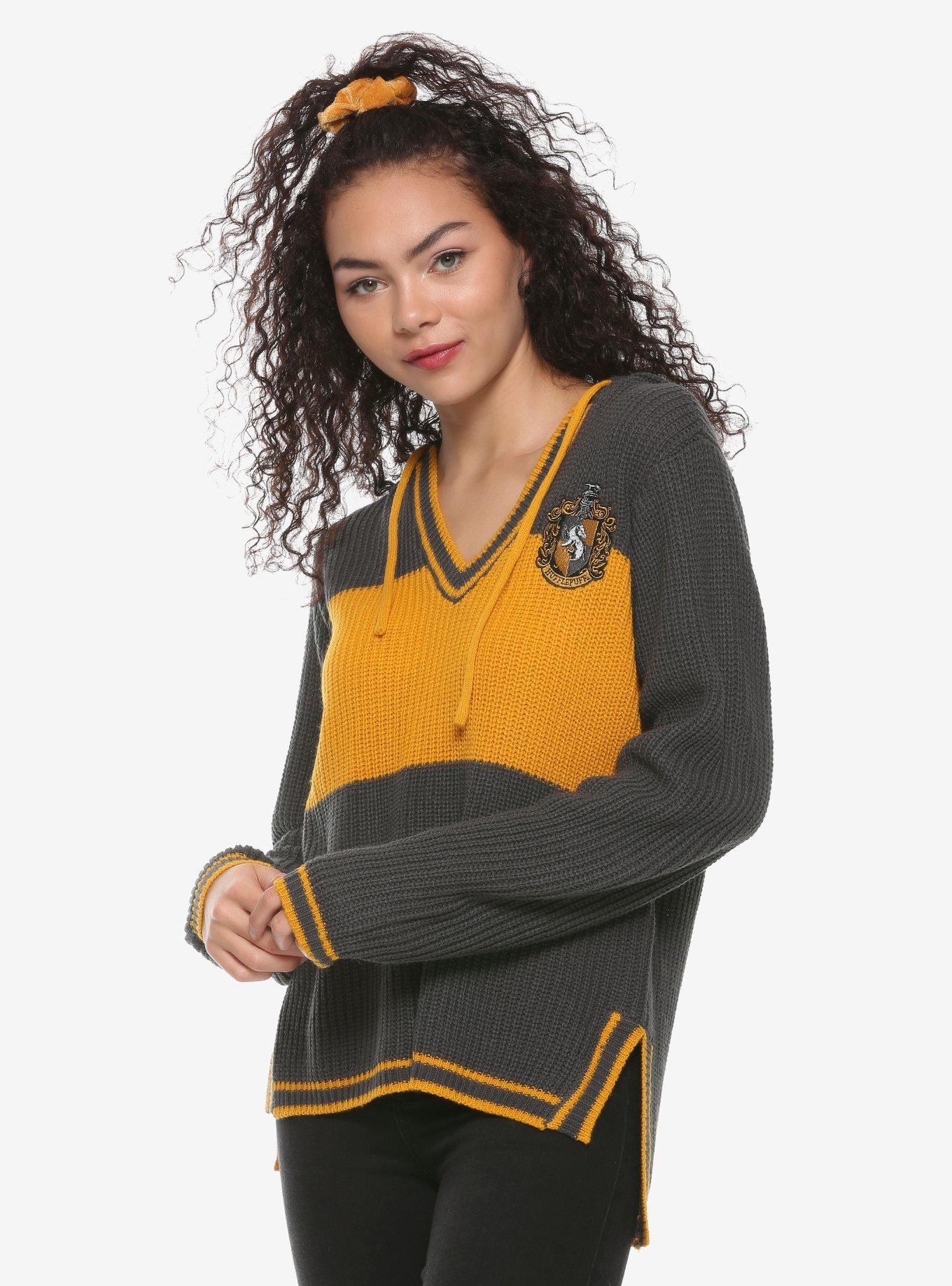 Harry Potter Hufflepuff Girls Hooded Sweater, YELLOW, hi-res