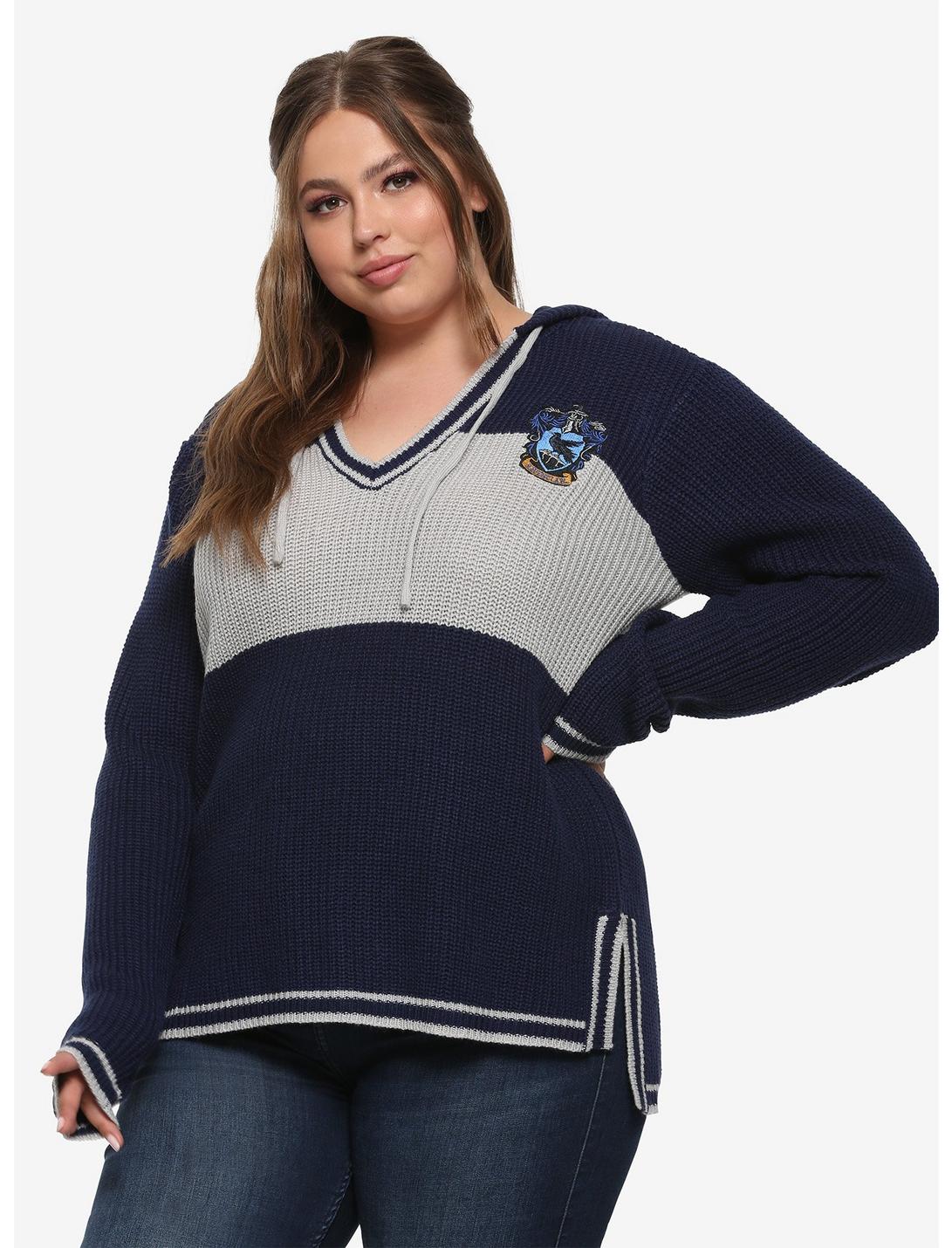 Harry Potter Ravenclaw Girls Hooded Sweater Plus Size, GREY, hi-res